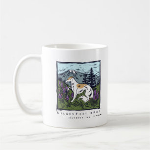 2021 Silken Windhounds Silkenfest-Logotyp kvadrat Kaffemugg