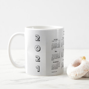 2021 Silver Shimmer Coffee Calendar av Janz Kaffemugg