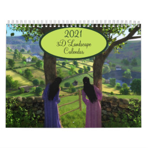2021 Silverwebforge 3D Landskapskalender Kalender
