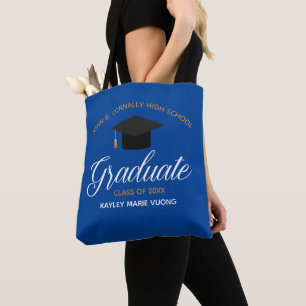 2021 Studenten Blue Anpassningsbar High School Nam Tygkasse