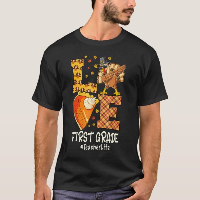2021 Thanksgiving Kärlek 1:a Klass Turkiet - höstf T Shirt (Framsida)