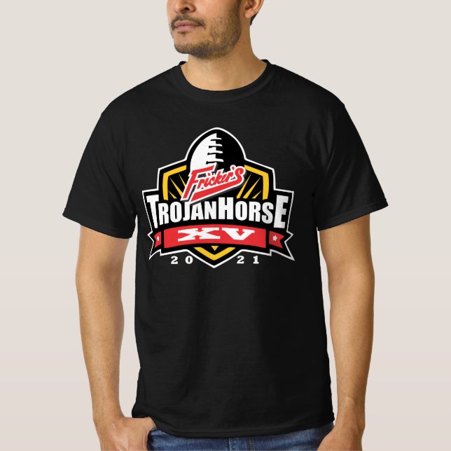 2021 Trojan Horse Tournament Design T Shirt (Framsida)