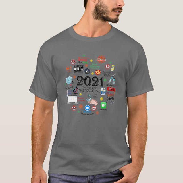 2021 Vaccinkarantänåret Jul 2021 T Shirt (Framsida)