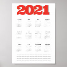 2021 väggkalender affisch