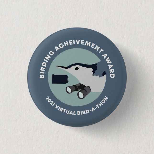 2021 Virtuella fågelskyddsområdet A-Thon Pin Knapp (Framsida)