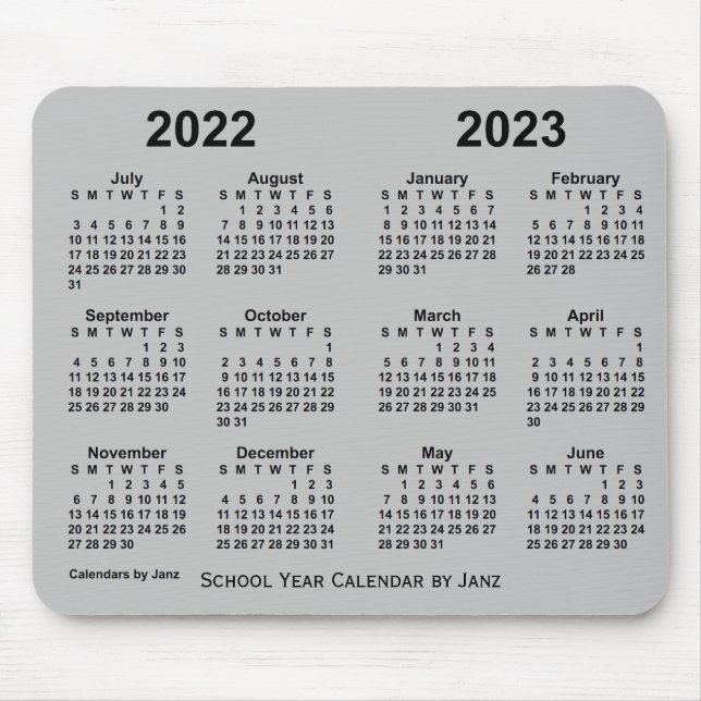 2022-2023 Skolårskalender från Janz Silver Musmatta (Framsidan)