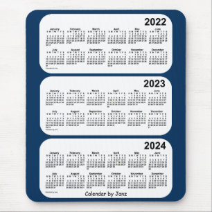 2022-2024 boxas polisen blått den 3 år kalendern musmatta