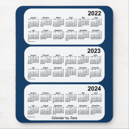 2022-2024 Polisbox Blue 3 Year Calendar by Janz Musmatta