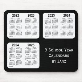 2022-2025 års svarta nyårskalendrar från Janz Musmatta