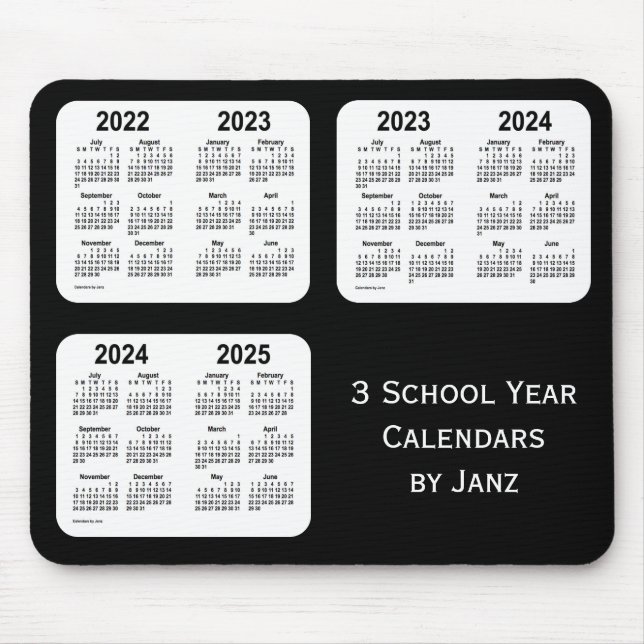 2022-2025 års svarta nyårskalendrar från Janz Musmatta (Framsidan)