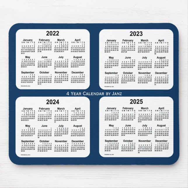 2022-2025 Polisbox Blue 4 Year Calendar by Janz Musmatta (Framsidan)