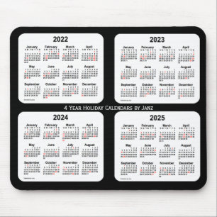 2022-2025 svartvita helgdagkalender vid Janz Musmatta