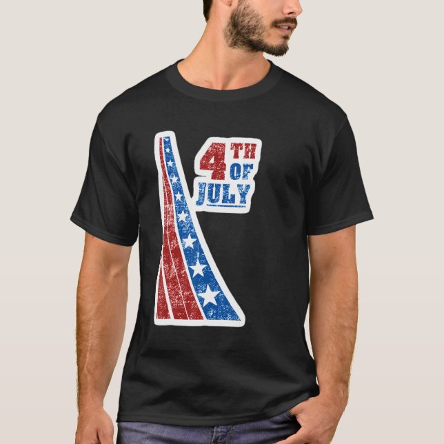 2022 4th Of July Independence Day Us American Flag T Shirt (Framsida)