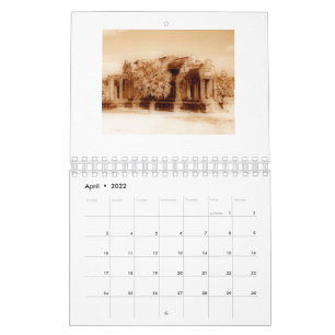 2022 Angkor Wat Sepia Calendar Kalender