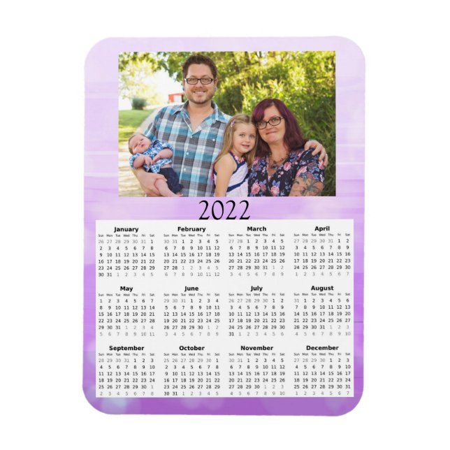 2022 Anpassad fotokalender Mini-magnet Magnet (Vertikal)