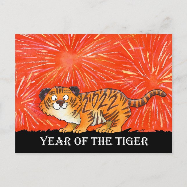 2022 - Året för Tiger Vykort (Framsida)