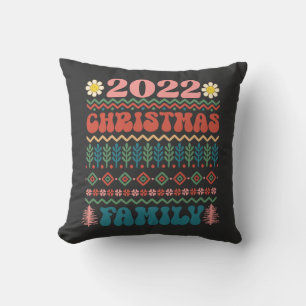 2022 års jul Familj-God jul-Julafton-Helgdag Kudde