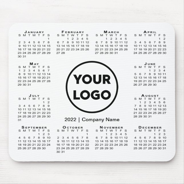 2022 års kalender Business Company Logotyp White Musmatta (Framsidan)