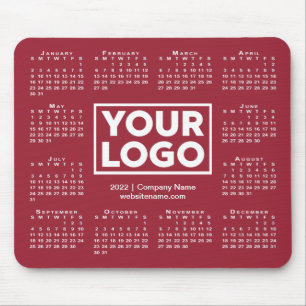 2022 års kalender - Logotyp - Burgundy Musmatta