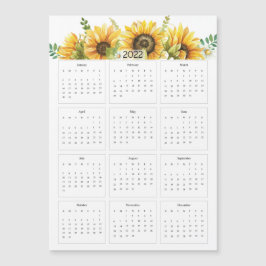 2022 års kalender med solblommor