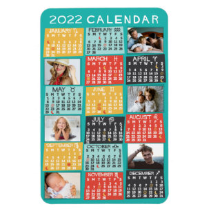 2022 års kalenderår - Modern fotosamling i Måne Magnet