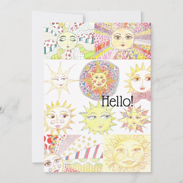 2022 års kort med enkelt tack - sol (Framsida)