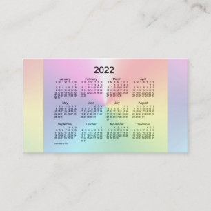 2022 års Shimmer-kalender från Janz-Affärskorte Visitkort