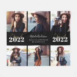 2022 års svarta moderna skript, fotoklass i studen fleecefilt