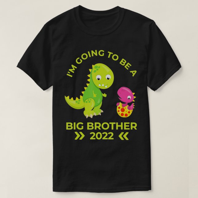 2022 Big Brother Little Sister Dinosaurs  T Shirt (Design framsida)