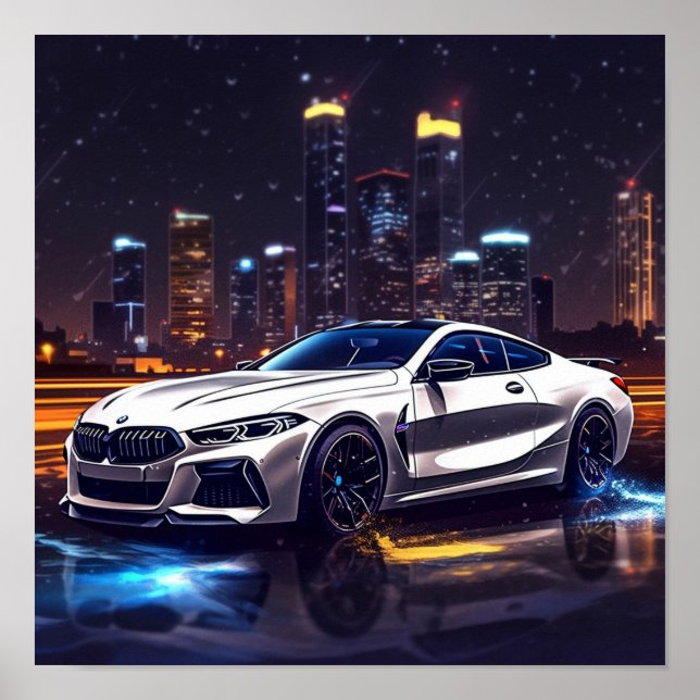 2022 BMW M850 Luxury Sports Art Poster (Framsidan)