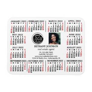 2022 Calendar Business Logotyp Photo Text Easy Anp Magnet