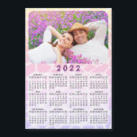 2022 Calendar Magnet Family Photo Colorful Pastel<br><div class="desc">Skapa en egen 2022-magnetisk fotokalender för ett kylskåp genom att ladda upp ett eget bild. Kalendern har en bakgrund i snyggten i färgfulla pastellprickar. Det är en praktisk presentidé med perfekt för jul,  nyår och andra helgdagar för familj och vänner.</div>