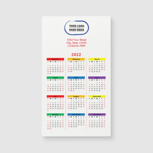 2022 Din Logotyp har gett dig en regnbågskalender (Framsida)
