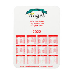 2022 Din rödfärgade Logotyp Magnet