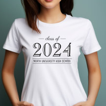 2022 Elegant svart och vit anpassad examen