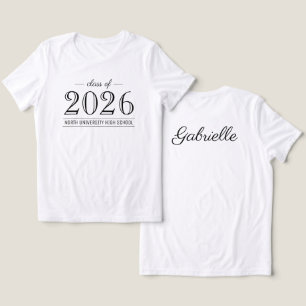 2022 Elegant Svarta och vita Anpassningsbarna Stud T Shirt