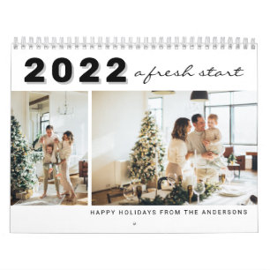 2022 Ett nytt, modernt foto för nyårsafton Kalender