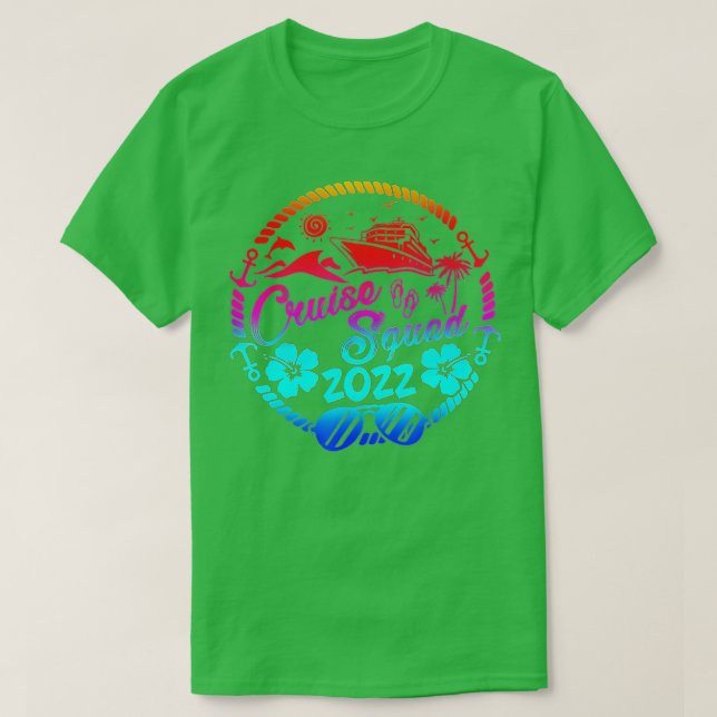 2022 Family Cruise Manar Women Boys Girls som segl T Shirt (Design framsida)