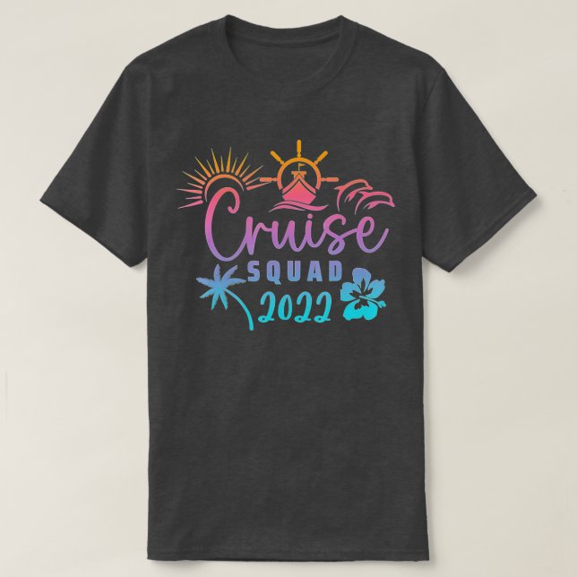 2022 Family Cruise Manar Women Boys Girls som segl T Shirt (Design framsida)