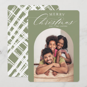 2022 FAMILY PHOTO CARD christmas arch ram oliv Meddelande