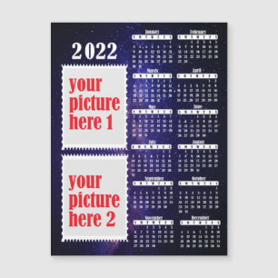 2022 Foto Personlig Calendar Fridge Magnet