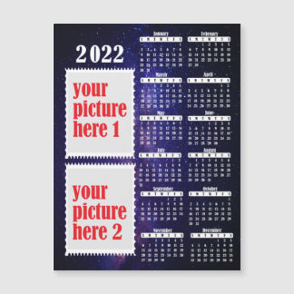 2022 Foto Personlig Calendar Fridge Magnet