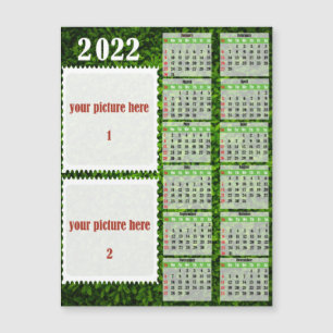 2022 Foto Personlig Calendar Fridge Magnet