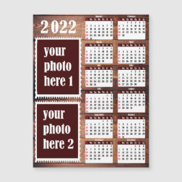 2022 Foto Personlig Calendar Fridge Magnet