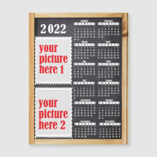 2022 Foto Personlig Calendar Fridge Magnet