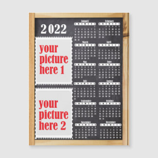 2022 Foto Personlig Calendar Fridge Magnet