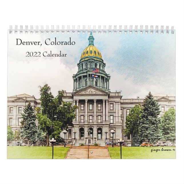 2022 Glimpse of Downtown Denver, Colorado Calendar Kalender (Omslag)