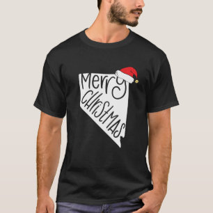 2022 God jul Nevada Staten Karta Funny Santa T Shirt