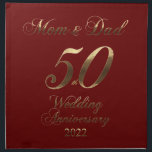 2022 Golden Bröllop 50-årsjubileum Parents Trasa Tygservett<br><div class="desc">Mamma och Pappa 50 år tillsammans 2022: 50 Guld Titta typografi Golden Bröllop-årsdagen 50 Bröllop-årsdagen 50-årsdagen av Party Elegant Napkin,  Universitetsfesten för föräldrar</div>