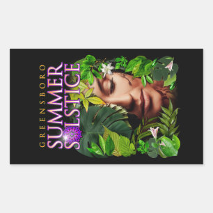 2022 Greensboro Summer Solstice Festival Souvenir Rektangulärt Klistermärke